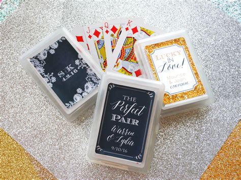 personalized playing cards wedding favors